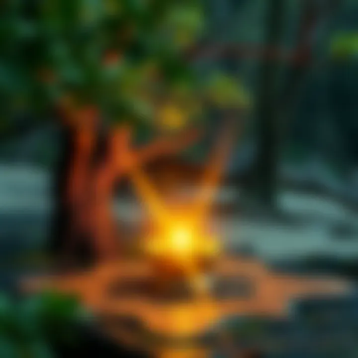 A serene virtual Celtic Reiki session with a focus on nature symbols and healing energy from trees.