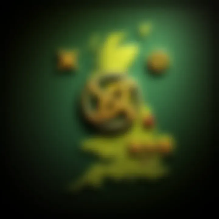 Celtic Symbols and Map Illustration of Celtic symbols with a map showing the regions of Brythonic, Gaelic, and Breton cultures in England and nearby areas.