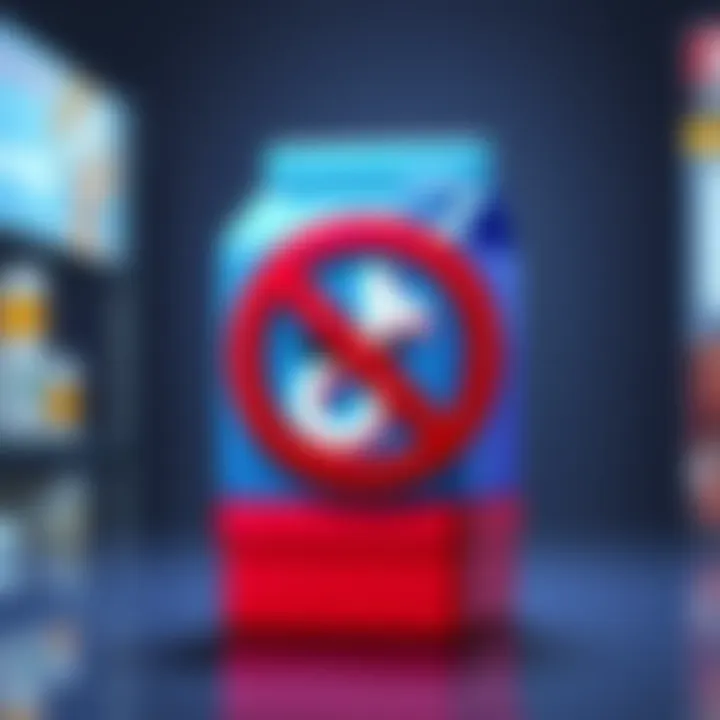 A juice box emoji with a red prohibition sign over it, symbolizing censorship on TikTok.