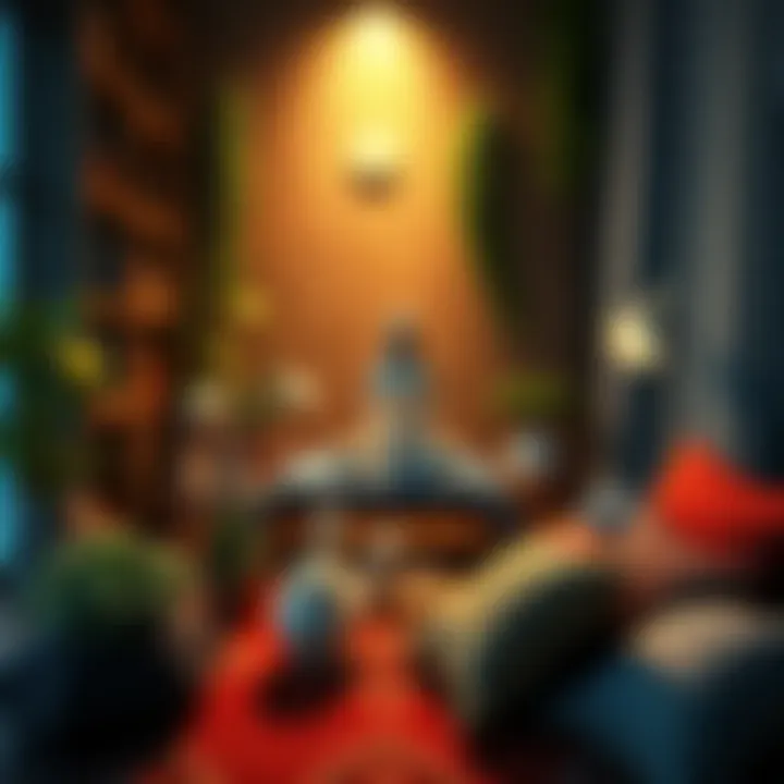 A representation of the Ceres symbol surrounded by plants and wellness items, reflecting daily routines and health.