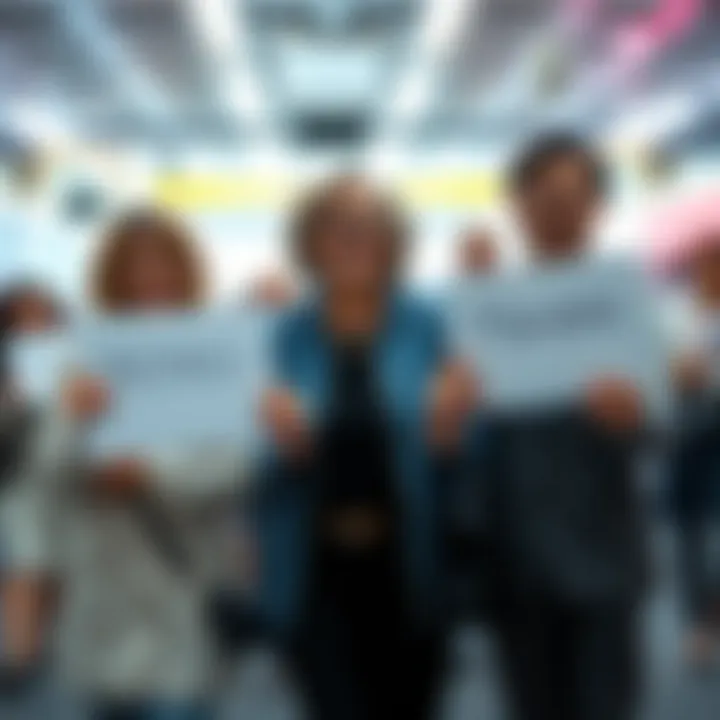 CERN staff holding signs for Bond1 and Mandela in a cheerful atmosphere