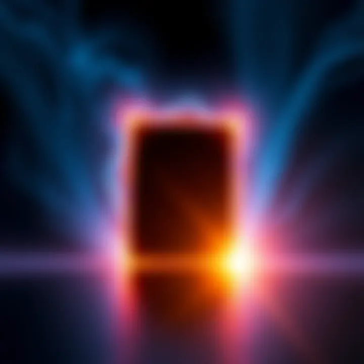 A conceptual image of an inter-dimensional portal with glowing edges and swirling energy, set against a dark background representing space.