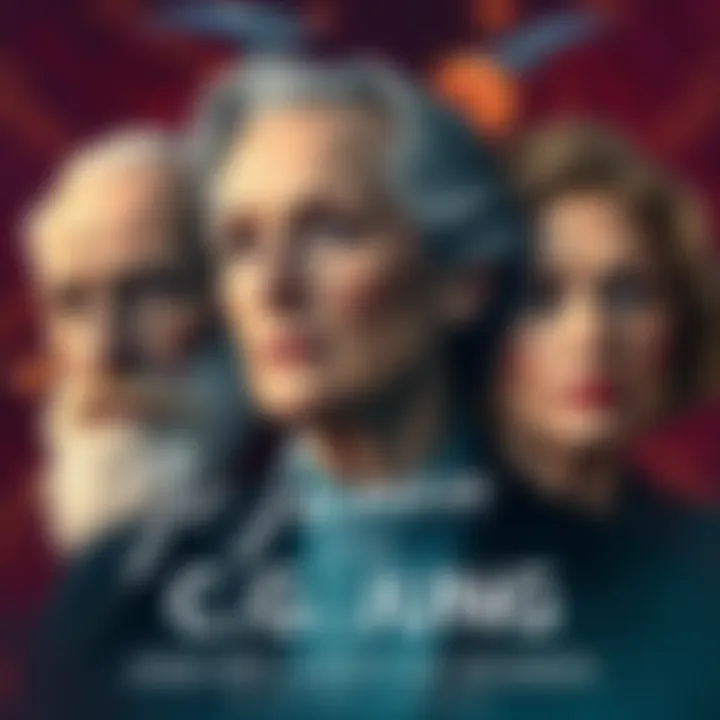 Portraits of C.G. Jung, Emma Jung, and Toni Wolff with symbolic elements representing psychology and relationships