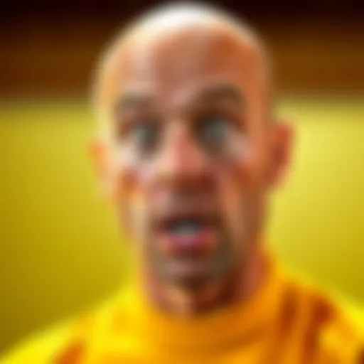 Chad showing his bald head with a surprised expression after losing his long hair