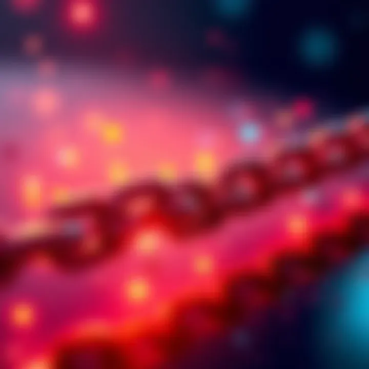 Links in a chain representing qualities like honesty and self-control connecting people