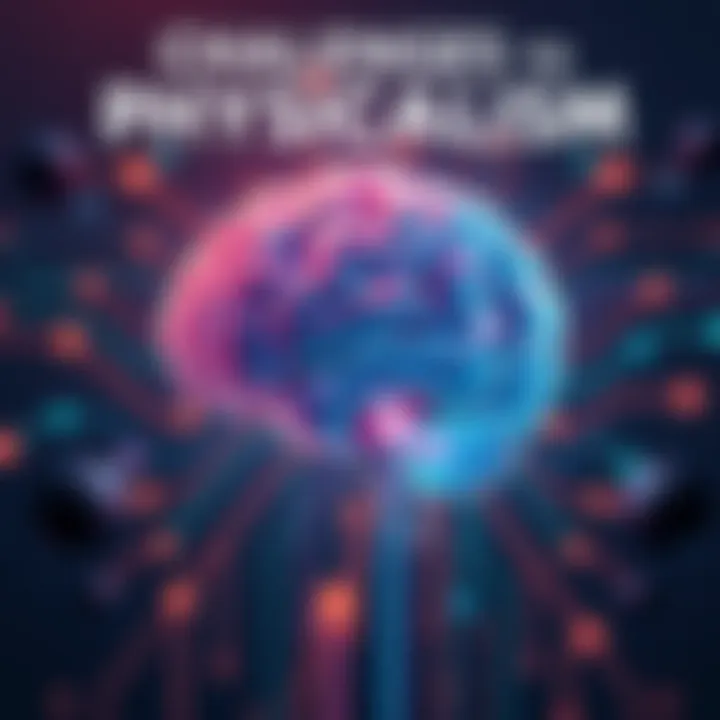 Illustration depicting a brain with colorful circuits, symbolizing consciousness and the debate over physicalism, with abstract shapes representing reality.