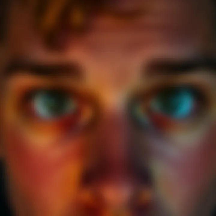Close-up of a person's eyes showing a transition from dark brown to hazel and green shades