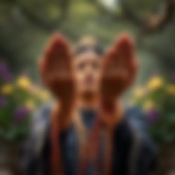 Chanting Tara Mantra with Malas A person holding tulsi and rudraksh malas while chanting the Tara mantra in a serene setting