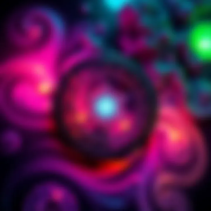 A sigil representing chaos magick with vibrant colors and swirling patterns.