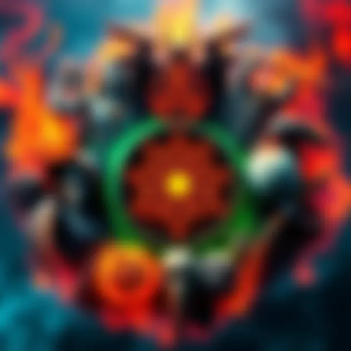 A collection of diverse symbols representing various beliefs and deities in Chaos Magick, surrounded by a mystical aura.