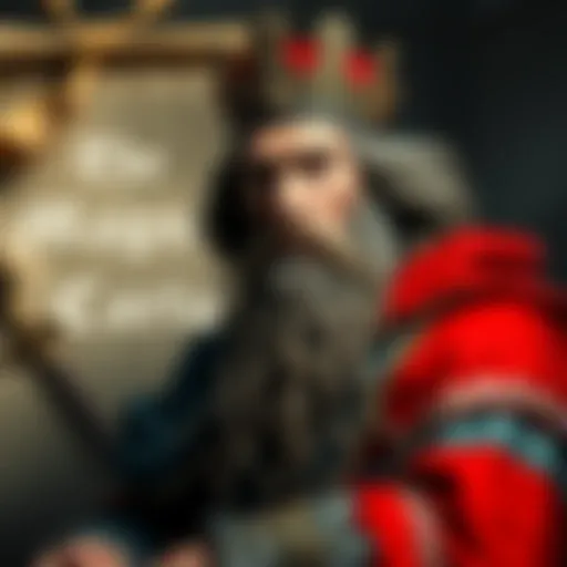 A historical scene depicting Charlemagne with a parchment representing the Magna Carta in the background, symbolizing their historical connection.