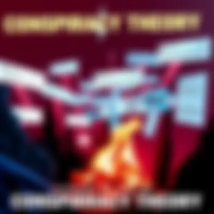 A graphic representation of social media posts discussing conspiracy theories about Charlie Kirk's death and Israel's involvement.