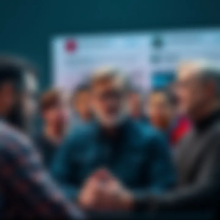 A group of people discussing claims about Charlie Kirk's alleged death hoax, with concerned expressions and social media posts in the background.