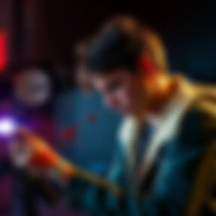 Charlie activating a Squib Blood Pack on set, with fake blood splattering for dramatic effect