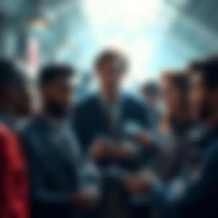 A group of people discussing a conspiracy theory related to Charlie Kirk's death, with political symbols and social media on display.