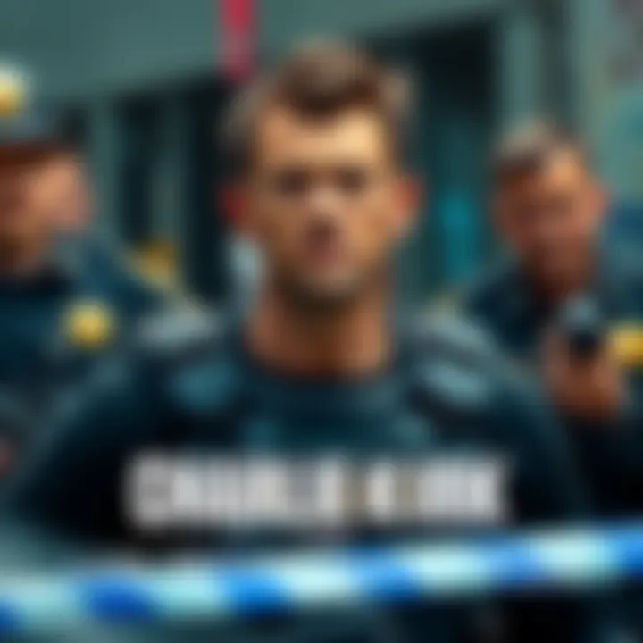 Charlie Kirk wearing body armor with a visible mark on his neck after a shooting incident, surrounded by law enforcement and onlookers at the scene.