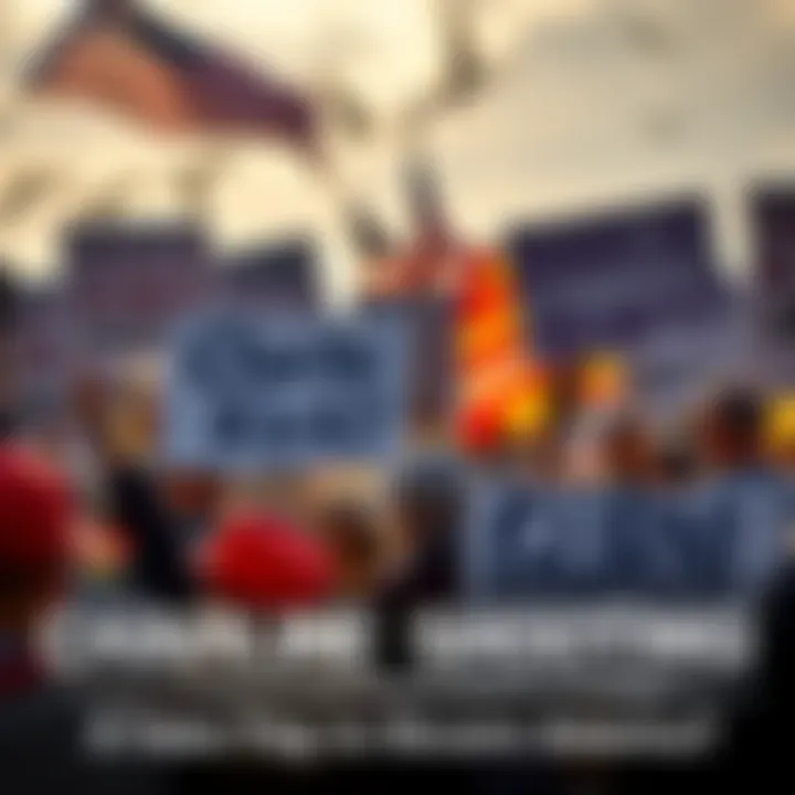 Protesters holding signs about gun rights and government control following the Charlie Kirk shooting incident.