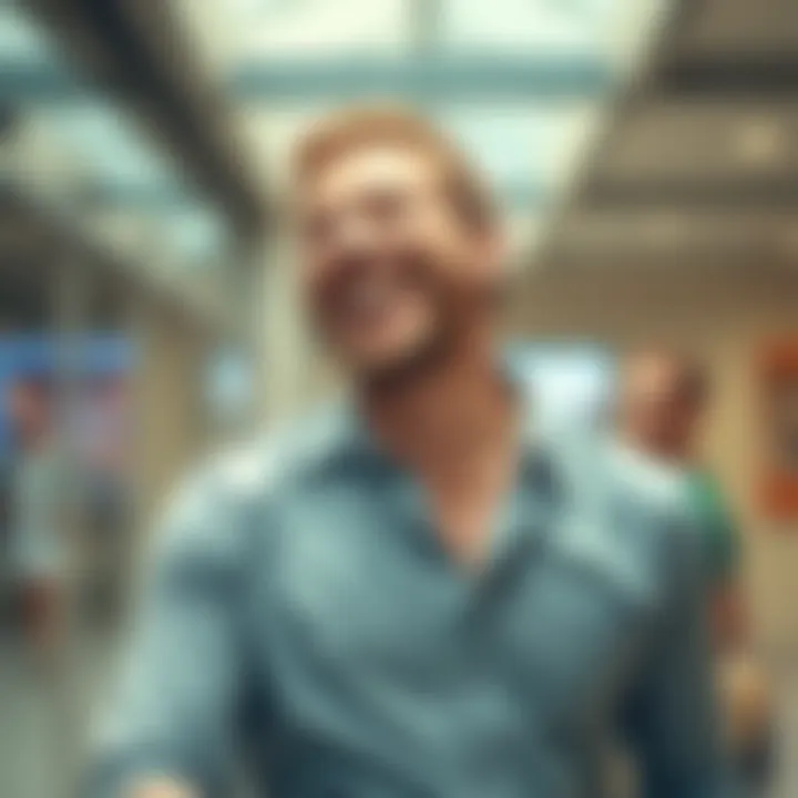 A confident Aries man laughing and smiling, showcasing his charismatic personality and charm in a casual setting.