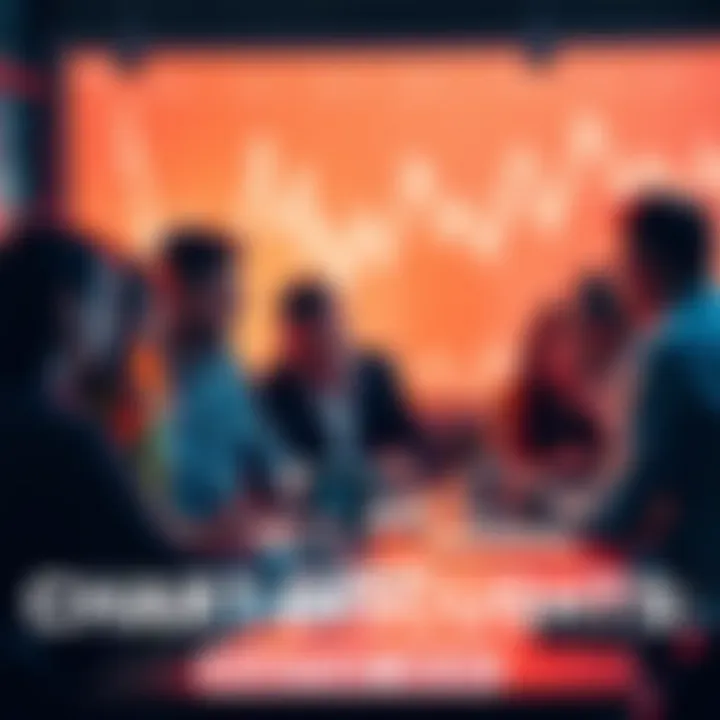 A group of people engaged in a discussion about chart analysis, sharing insights and ideas.