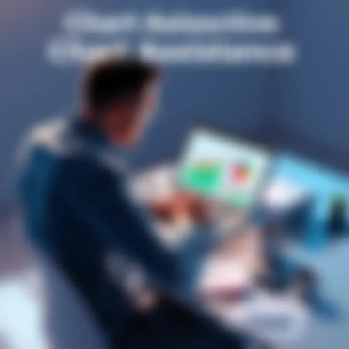 A person sitting at a desk fixing a colorful chart on a laptop, surrounded by notes and a coffee cup.