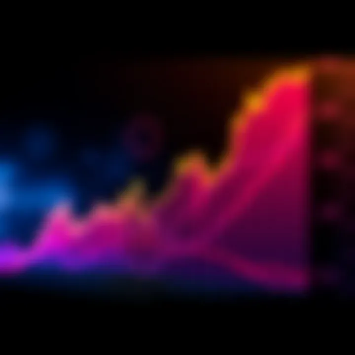 A data chart showing significant clustering of values on the left side, highlighting trends and patterns in the data.