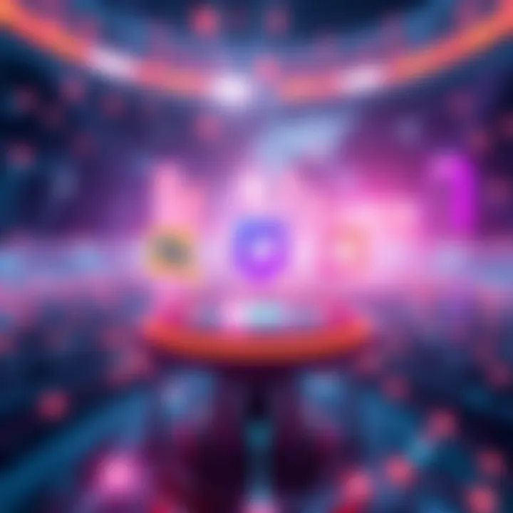 A futuristic illustration showing three icons representing innovations in artificial intelligence, surrounded by digital elements and network connections.