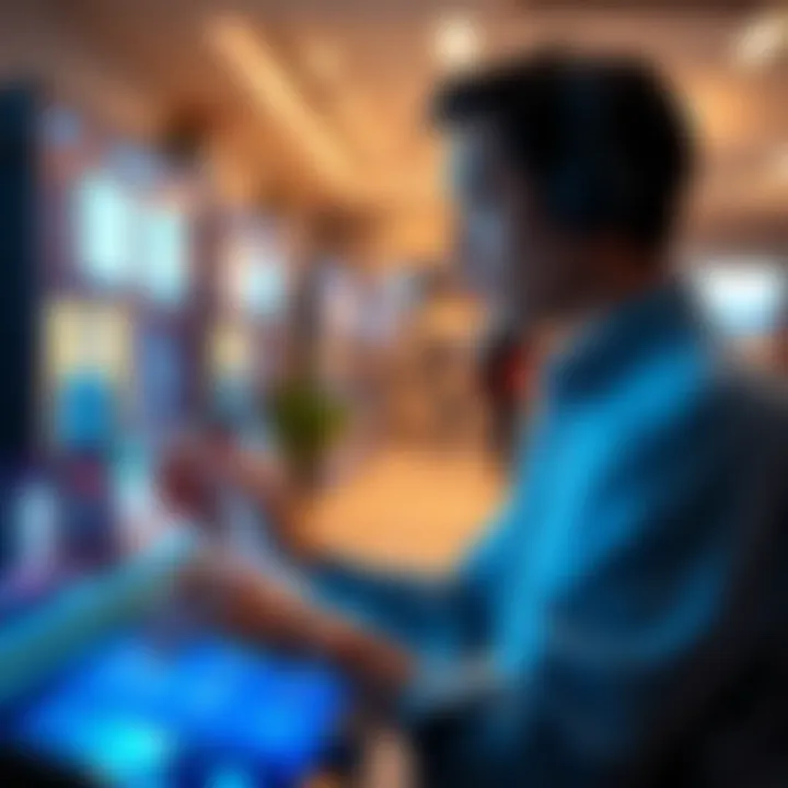 A person engaging with a digital interface displaying Bashar's insights through ChatGPT.