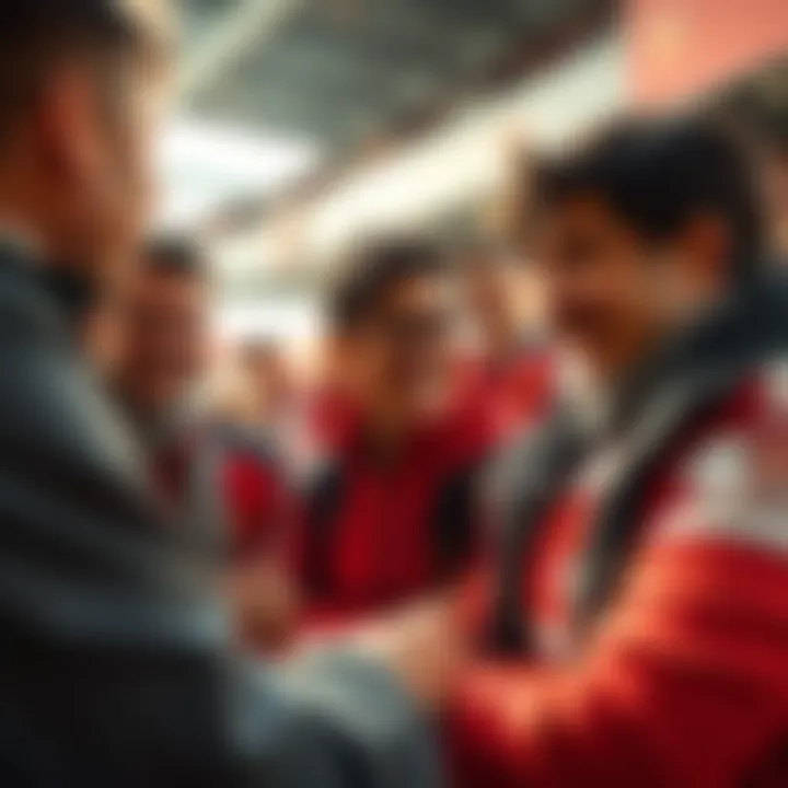 Che engaging with gooner fans, sharing laughs and slang during a lively discussion