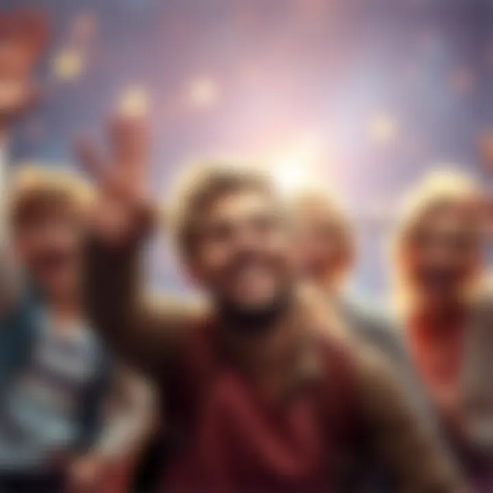 A cheerful person displaying Sagittarius traits, surrounded by friends, showing positivity and connection.