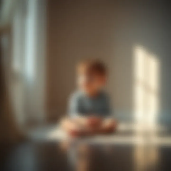 A child sits in a quiet room, gazing thoughtfully as soft light filters through the window, suggesting a connection to the spirit world.