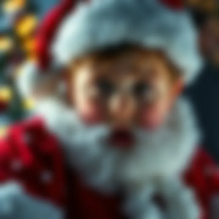 A child looks shocked while discovering the truth about Santa Claus on Christmas Eve