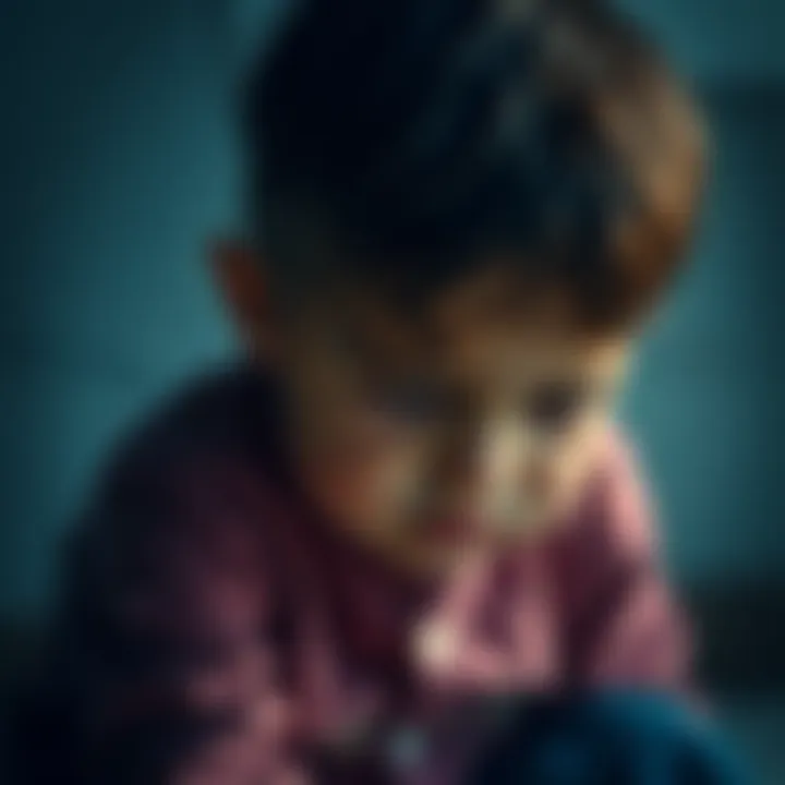 An upset child sitting alone, showing the emotional impact of toxic parenting