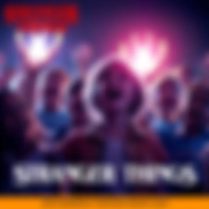 A group of kids enthusiastically chanting 'back to the light' with hopeful expressions, surrounded by a glowing light that symbolizes their belief in Vecna as a savior.