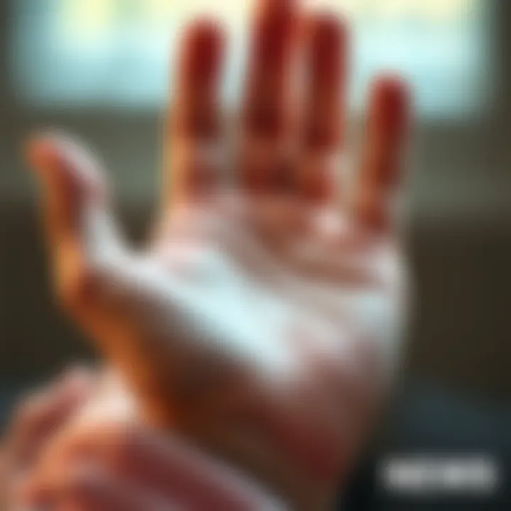 Close-up of a child's palm showing clear lines, highlighting children's lines for right-handed parents.