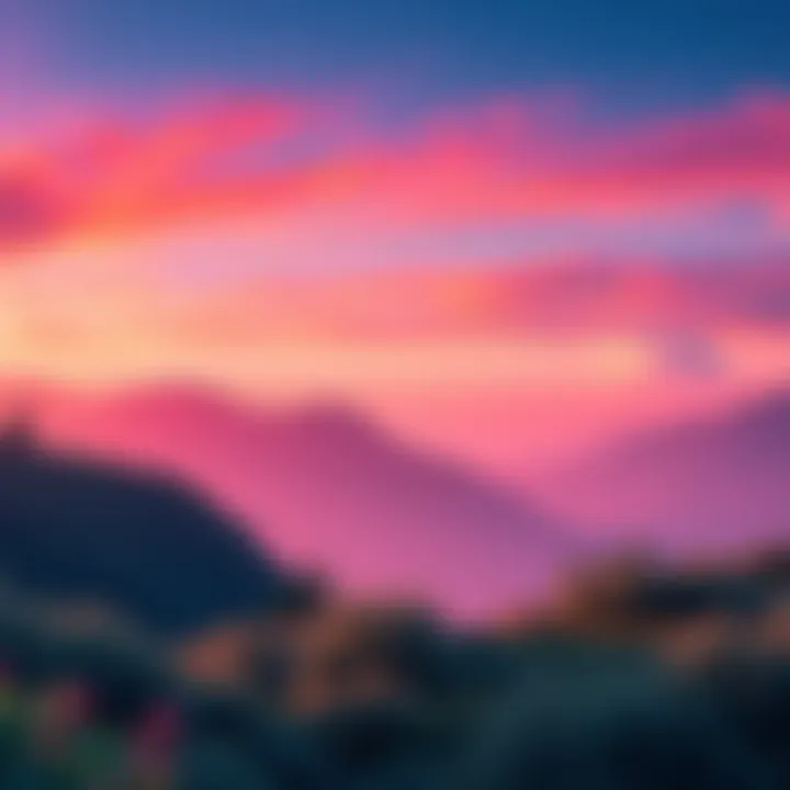 A serene landscape with calming colors embodying relaxation and tranquility, perfect for chillstep music