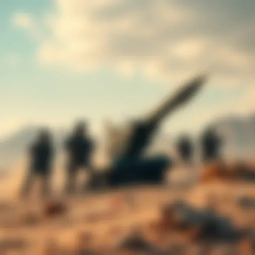 Chinese soldiers conducting tests of hypersonic weapons on Iranian terrain