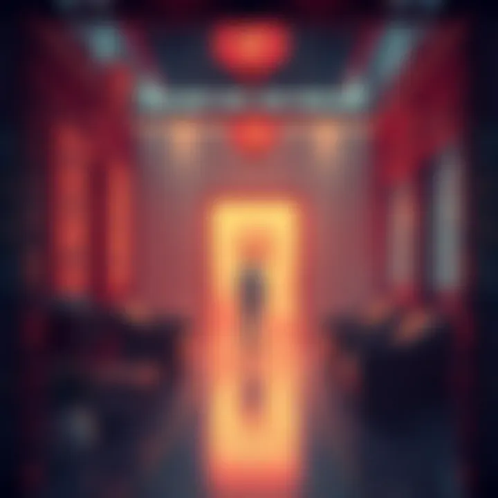 Chinese Room Concept Illustration An illustrated representation of the Chinese Room thought experiment showing a room with symbols and a person inside interacting with them, highlighting the concept of understanding and perception.