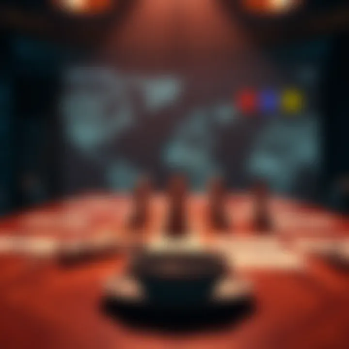 A table with various options laid out, symbolizing decision making.