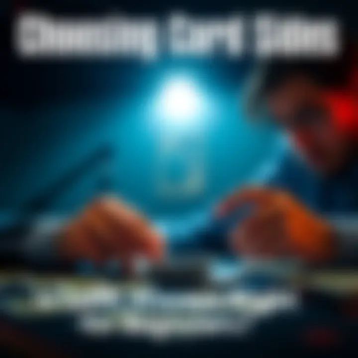 Choosing Card Sides A beginner thoughtfully selecting a card from a spread, with a focus on the left side.