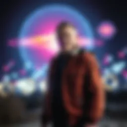 Chris Bledsoe standing outside with glowing plasma orbs in the background.