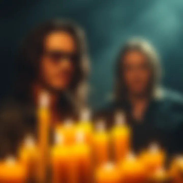 Chris Cornell and Chester Bennington A somber tribute to Chris Cornell and Chester Bennington with their portraits and candles lit in memory