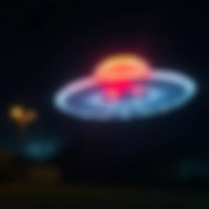 Close-up view of a glowing UFO orb captured in 4K by Chris Bledsoe during a close encounter at night.