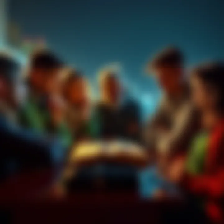 A diverse group of Christians in discussion, pondering their actions and beliefs, with a Bible on a table, symbolizing their faith and the implications of their behavior on Jesus's reputation.