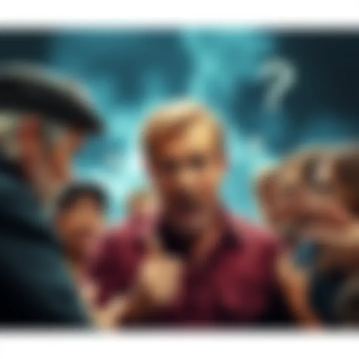 People discussing Chuck Norris's status with expressions of surprise and confusion.