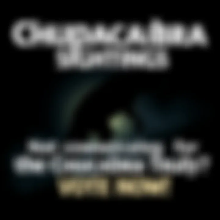 Chupacabra Sightings Poll A graphic showing a poll about Chupacabra sightings with a silhouette of the creature against a dark background