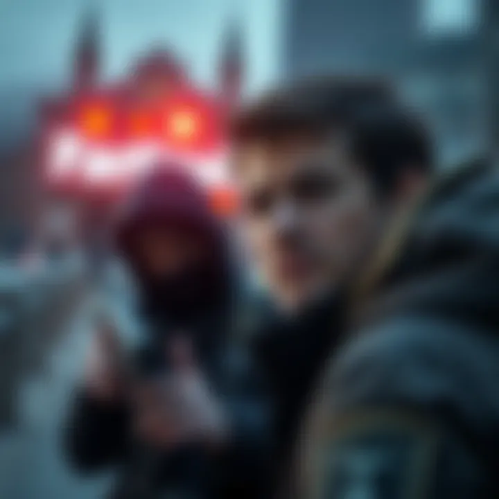 CIA Agent Observing Subject A CIA agent discreetly watching a person from a distance without making eye contact, blending into the surroundings.