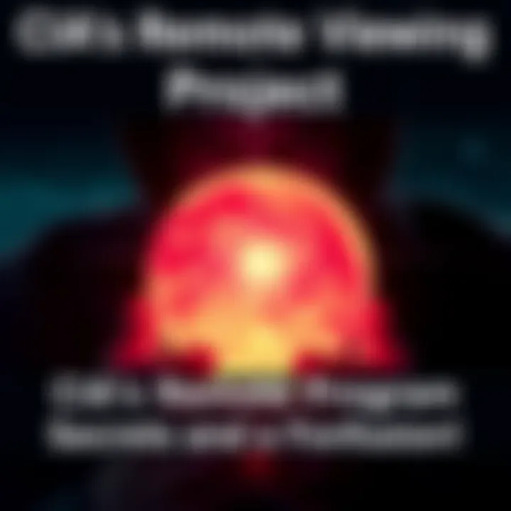 A shadowy figure looks at a glowing crystal ball, symbolizing remote viewing and the CIA's Stargate program.
