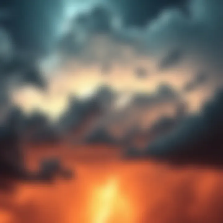 CIA Weather Control Allegations A dramatic sky with dark clouds and lightning, symbolizing weather manipulation and tension.