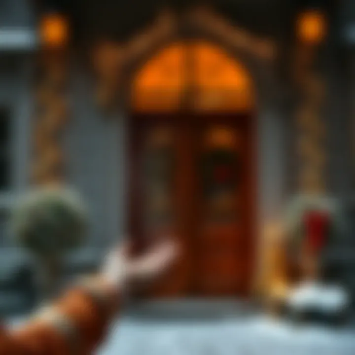 Cinnamon Being Sprinkled A person sprinkling cinnamon at their doorway to attract positivity and abundance for December