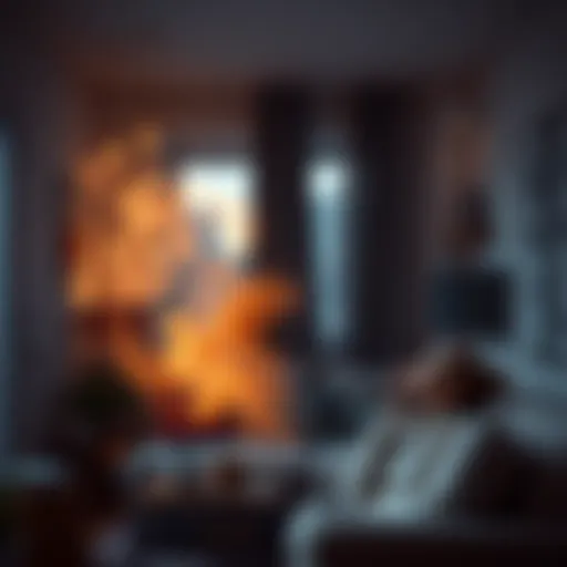 A person blowing cinnamon powder in a cozy rented apartment, creating a cloud of cinnamon around them, symbolizing attraction of positivity and abundance.